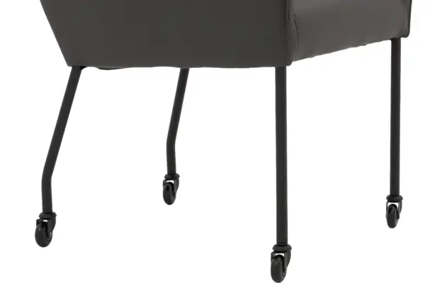 Goossens excellent eetkamerstoel leogang grijs leer - 8222228-05