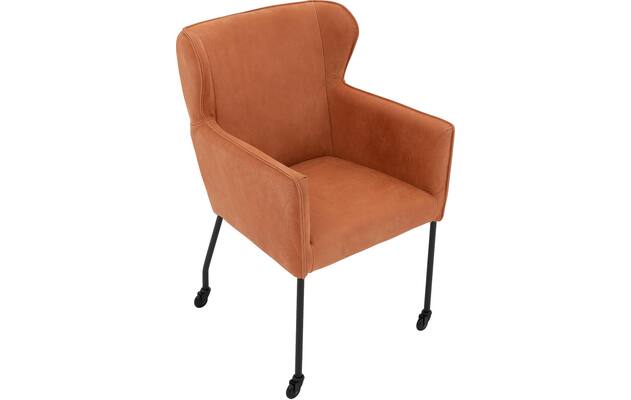 Goossens excellent eetkamerstoel leogang bruin leer - 8222230-04