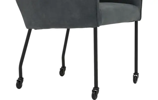 Goossens excellent eetkamerstoel leogang blauw leer - 8222231-05