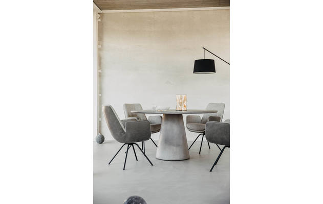 Goossens excellent eetkamerstoel mabach grijs stof - 8222970-04