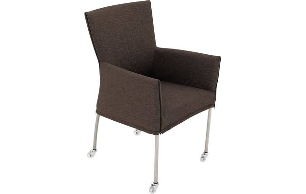 Goossens eetkamerstoel funk bruin stof - 8224104-04