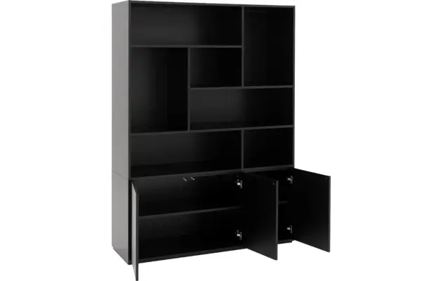 Goossens basic buffetkast madrid zwart melamine - 8226403-06