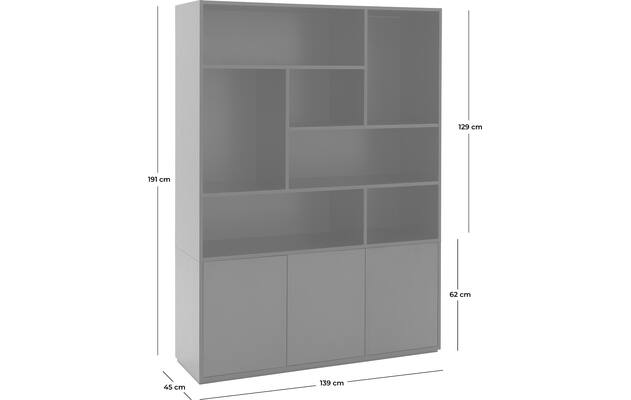 Goossens basic buffetkast madrid wit melamine - 8226403-50