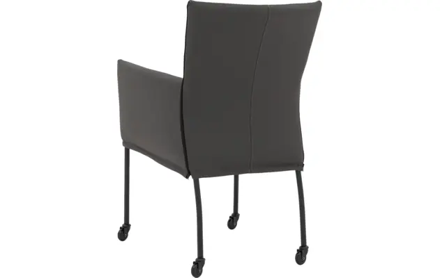 Goossens eetkamerstoel funk grijs leer - 8227235-02