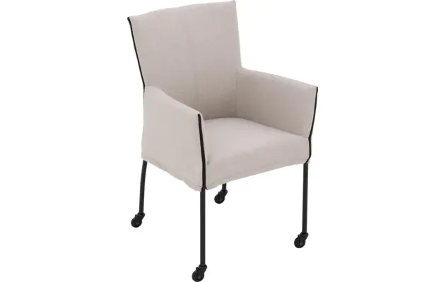Goossens eetkamerstoel funk beige stof - 8227250-04