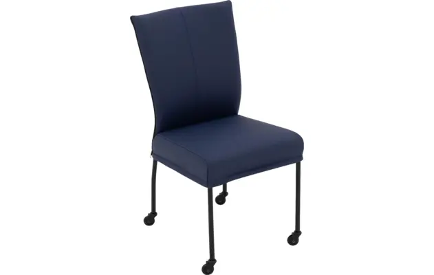 Goossens eetkamerstoel funk blauw leer - 8227257-04