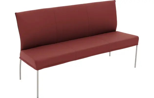 Goossens eetkamerbank funk rood leer - 8227342-04