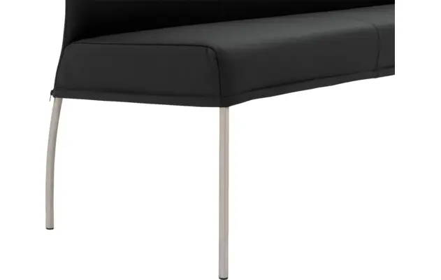 Goossens eetkamerbank funk zwart leer - 8227345-05