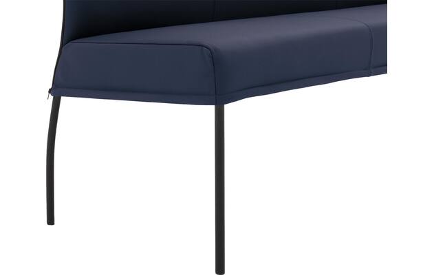 Goossens eetkamerbank funk blauw leer - 8227364-05