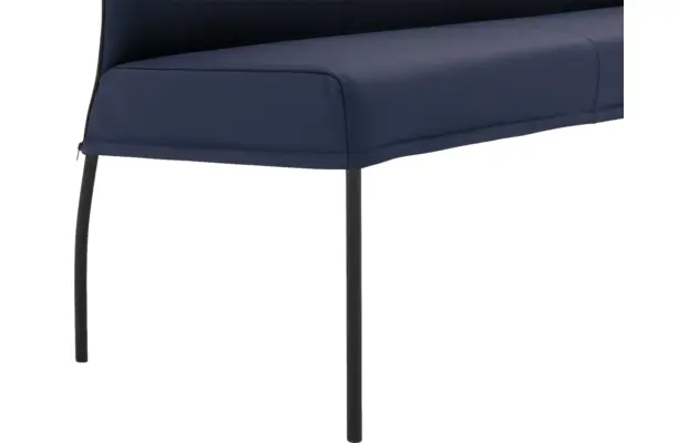 Goossens eetkamerbank funk blauw leer - 8227364-05