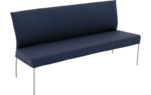 Goossens eetkamerbank funk blauw leer - 8227395-04