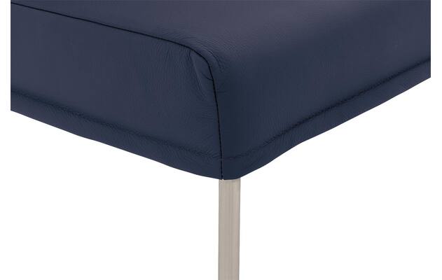 Goossens eetkamerbank funk blauw leer - 8227395-06
