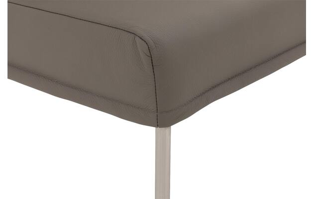 Goossens eetkamerbank funk grijs leer - 8227396-06