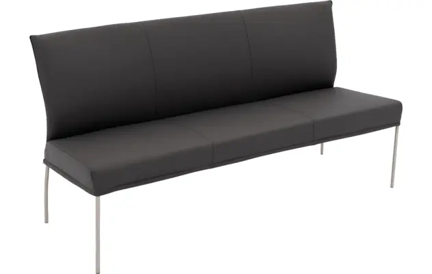 Goossens eetkamerbank funk grijs leer - 8227398-04