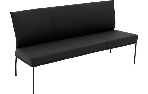 Goossens eetkamerbank funk zwart leer - 8227418-04