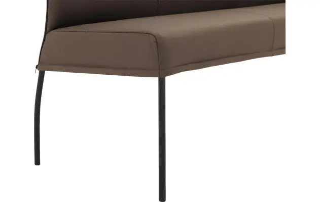Goossens eetkamerbank funk bruin leer - 8227423-05