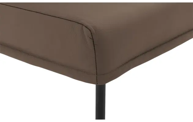 Goossens eetkamerbank funk bruin leer - 8227423-06