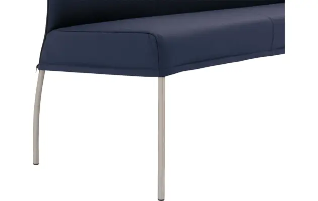 Goossens eetkamerbank funk blauw leer - 8227437-05