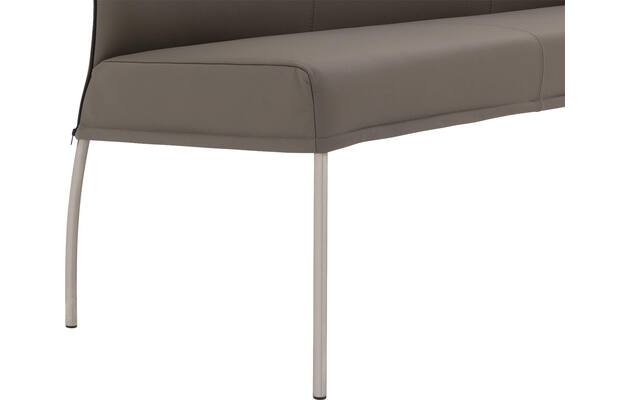 Goossens eetkamerbank funk grijs leer - 8227438-05