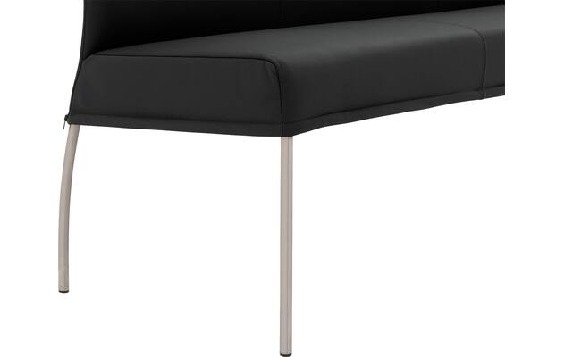 Goossens eetkamerbank funk zwart leer - 8227439-05