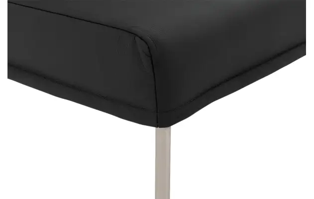 Goossens eetkamerbank funk zwart leer - 8227439-06