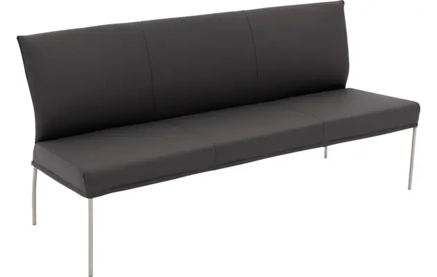 Goossens eetkamerbank funk grijs leer - 8227440-04