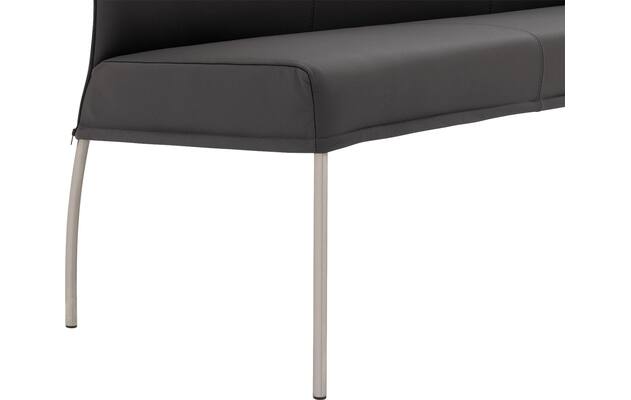 Goossens eetkamerbank funk grijs leer - 8227440-05