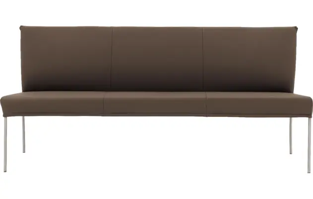 Goossens eetkamerbank funk bruin leer - 8227444-03