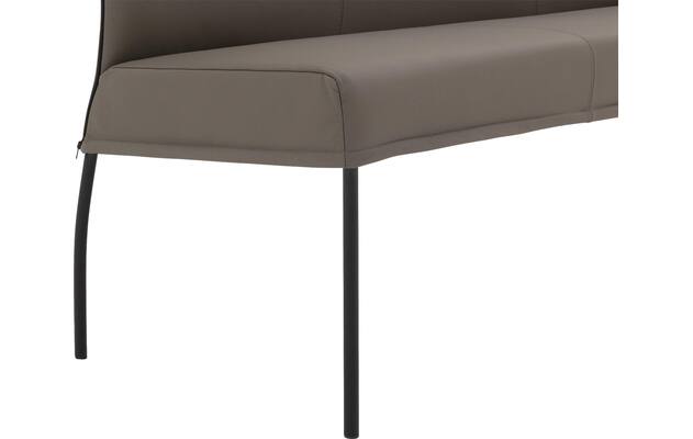 Goossens eetkamerbank funk grijs leer - 8227459-05
