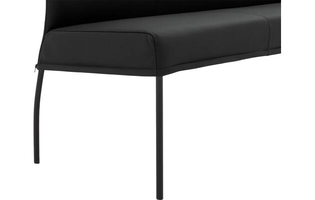 Goossens eetkamerbank funk zwart leer - 8227460-05