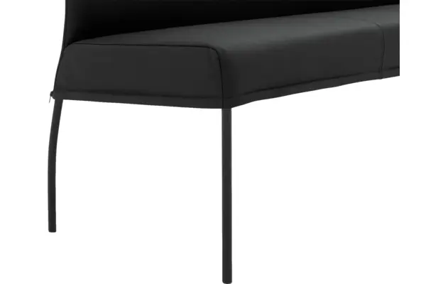 Goossens eetkamerbank funk zwart leer - 8227460-05