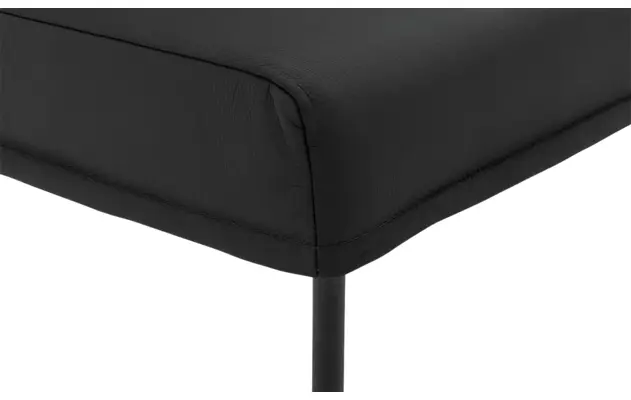 Goossens eetkamerbank funk zwart leer - 8227460-06