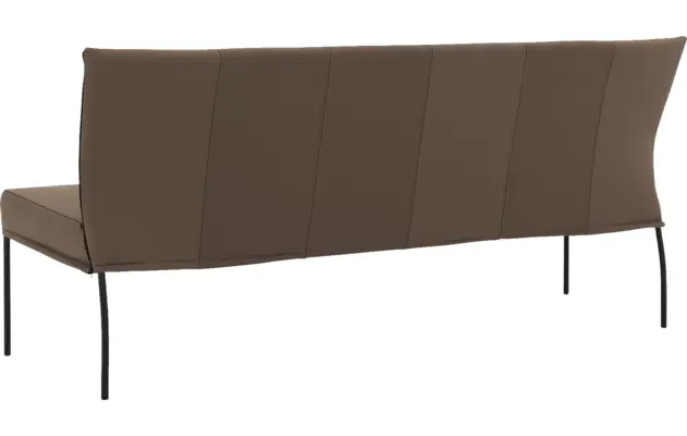 Goossens eetkamerbank funk bruin leer - 8227465-02
