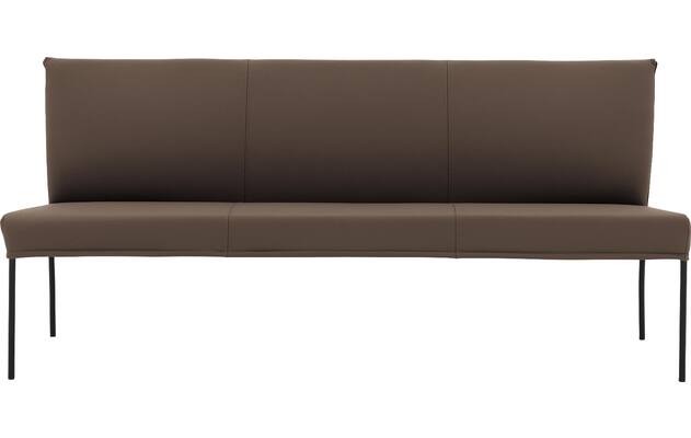 Goossens eetkamerbank funk bruin leer - 8227465-03