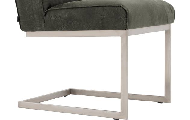 Goossens excellent eetkamerstoel tom groen leer - 8227605-05