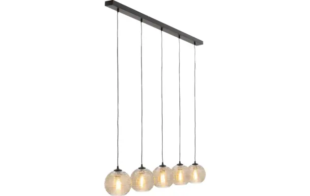 Goossens hanglamp soleil zwart metaal - 8228444-02