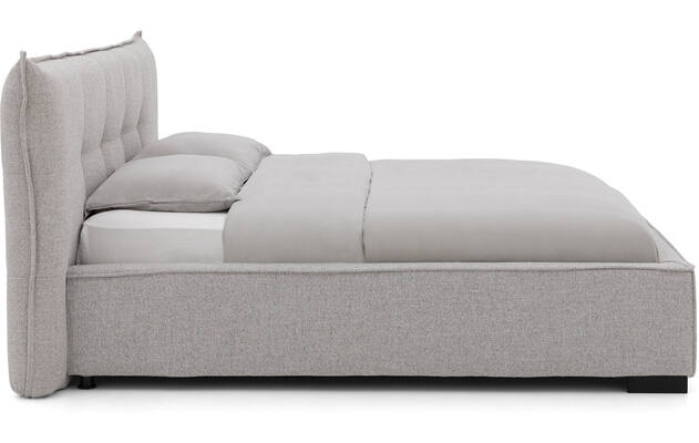 Goossens gestoffeerd bedframe bolzano grijs stof - 8229491-03