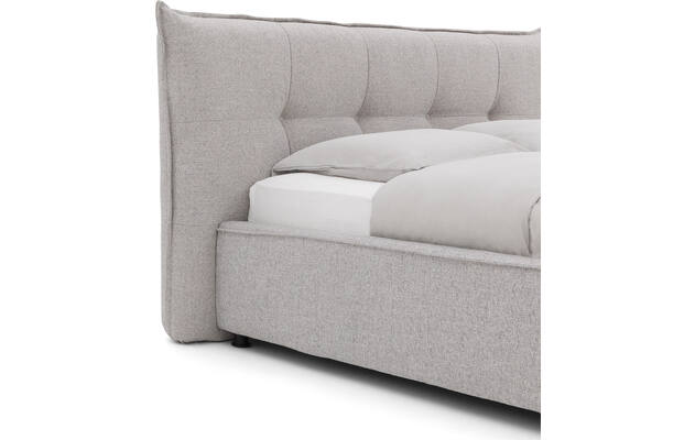 Goossens gestoffeerd bedframe bolzano grijs stof - 8229491-04