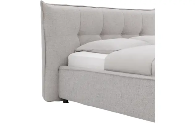 Goossens gestoffeerd bedframe bolzano grijs stof - 8229491-04