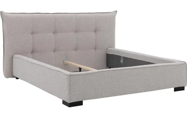 Goossens gestoffeerd bedframe bolzano grijs stof - 8229491-06