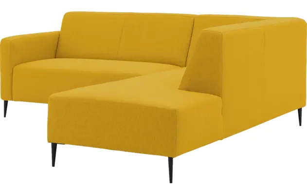 Goossens hoekbank key west geel stof - 8229531-04-gespiegeld