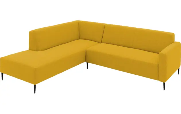 Goossens hoekbank key west geel stof - 8229542-03-gespiegeld