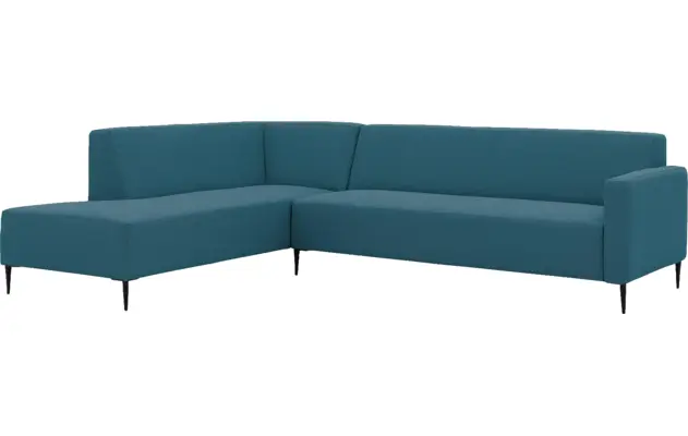 Goossens hoekbank key west blauw stof - 8229544-02-gespiegeld