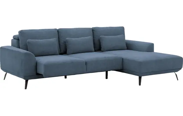 Goossens excellent loungebank princess blauw stof - 8229794-03-gespiegeld