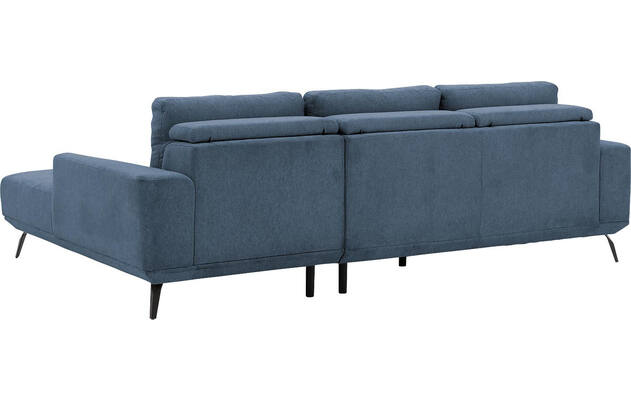 Goossens excellent loungebank princess blauw stof - 8229794-07-gespiegeld