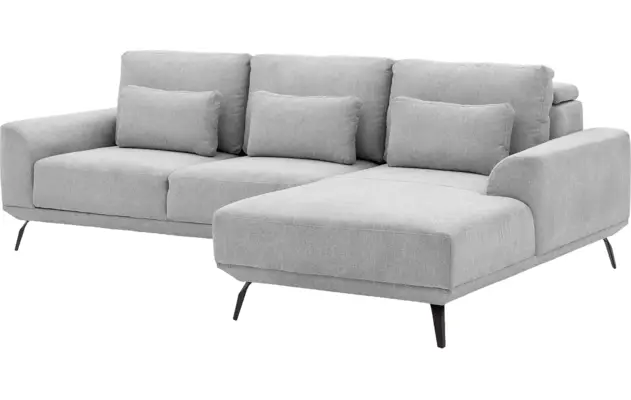 Goossens excellent loungebank princess grijs stof - 8229795-06-gespiegeld
