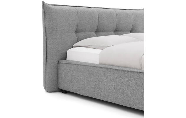 Goossens gestoffeerd bedframe bolzano grijs stof - 8229829-04