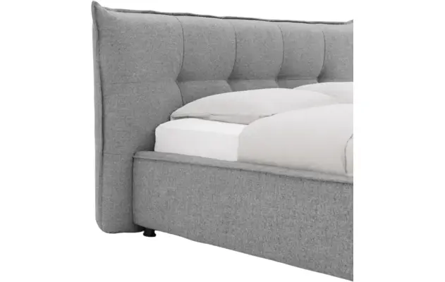 Goossens gestoffeerd bedframe bolzano grijs stof - 8229829-04