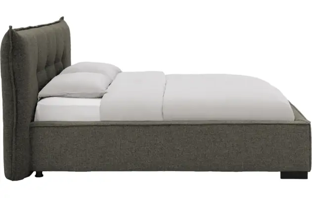 Goossens gestoffeerd bedframe bolzano groen stof - 8229831-03