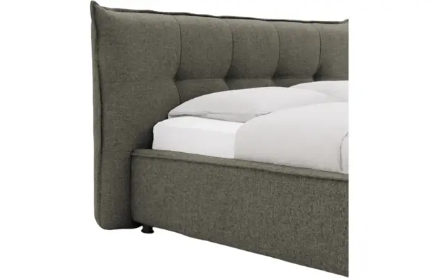 Goossens gestoffeerd bedframe bolzano groen stof - 8229831-04